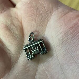 Silver Trolley Charm Pendant